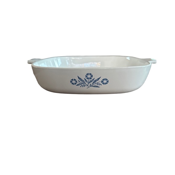 White and Blue Floral Corning Ware Baking Dish - Picture 2 of 7